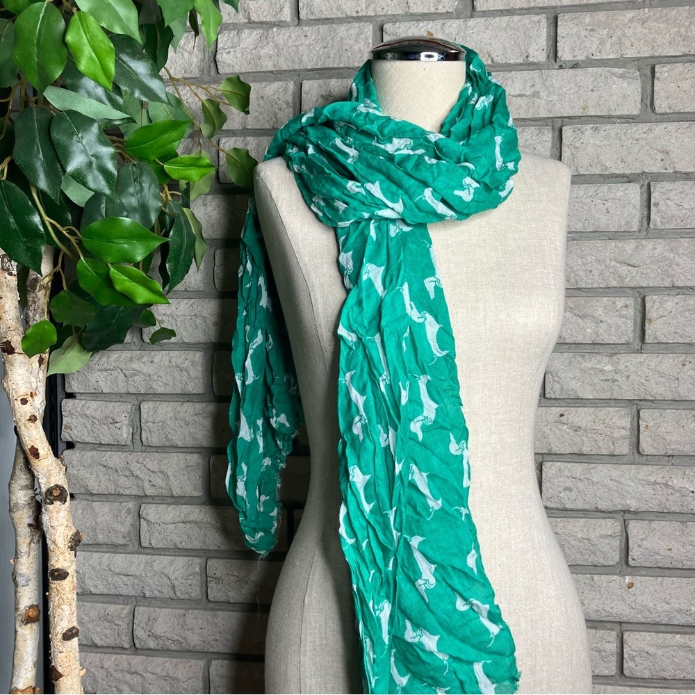 dachshund print scarf weenie dog doxie
